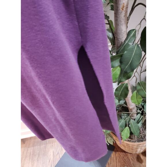 Womens Purple Viscose Wrap V Neck Long Sleeve Raglan Long Maxi Dress Size Large - Picture 5 of 12